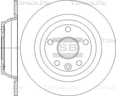 Тормозной диск Sangsin Hi-Q передний/задний для Volvo S80 II 2006-2011. Артикул SD5314
