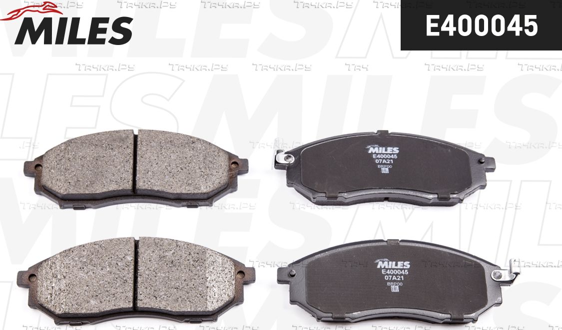 Тормозные колодки Miles (Low-Metallic) для Infiniti FX II (S51) 2008-2013. Артикул E400045