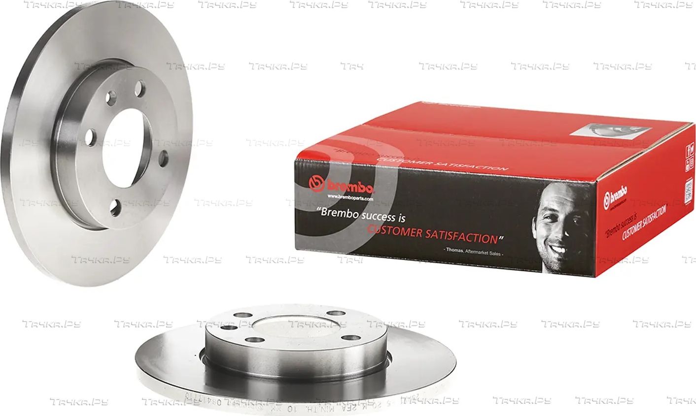 Тормозной диск Brembo передний для Volkswagen Jetta I 1978-1984. Артикул 08.4177.10