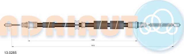 Трос ручника (тросик ручного тормоза) Adriauto задний правый/левый для Ford Mondeo I 1993-1996. Артикул 13.0285