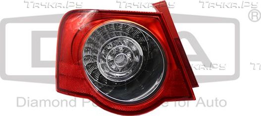 Фонарь задний DPA левый для Volkswagen Passat B6 2005-2011. Артикул 89450218002