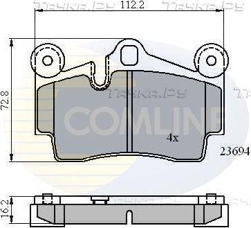 Тормозные колодки Comline Comline задние для Porsche Cayenne I (955) 2002-2010. Артикул CBP01316