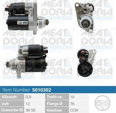 Стартер Meat & Doria для Volkswagen Golf V 2003-2006. Артикул 5010302