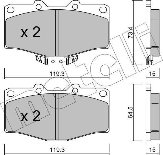 Тормозные колодки Metelli. Артикул 22-0242-0