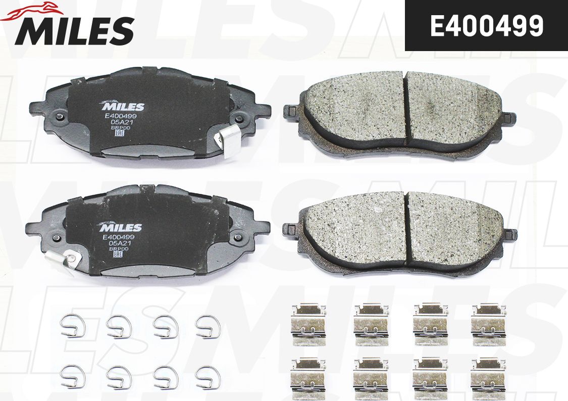 Тормозные колодки Miles (Low-Metallic). Артикул E400499