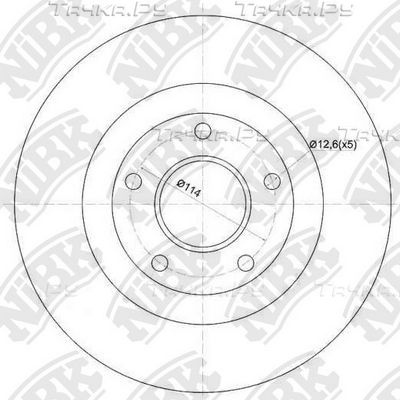 Тормозной диск NiBK передний для Nissan Teana J31 2003-2008. Артикул RN1545