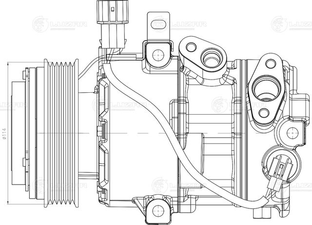 Компрессор кондиционера Luzar для Kia Seltos I 2019-2026. Артикул LCAC 0809