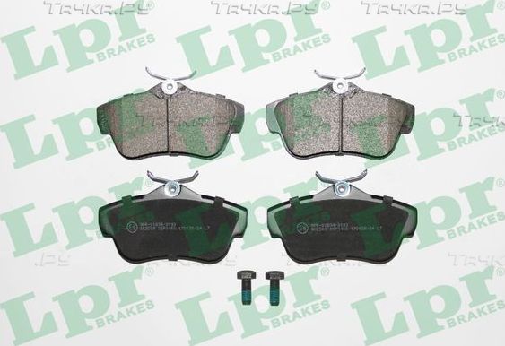 Тормозные колодки LPR задние для Peugeot Expert II 2007-2016. Артикул 05P1460