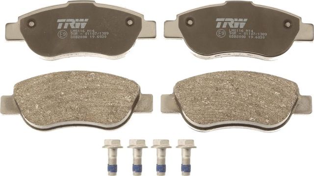 Тормозные колодки TRW передние для Fiat Palio I 1996-2004. Артикул GDB2008