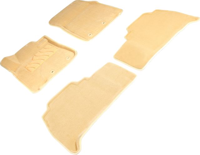 Коврики Seintex 3D ворсовые для салона Toyota Land Cruiser 200 2012-2021. Бежевые. Артикул 85481