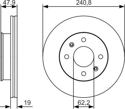 Тормозной диск Bosch. Артикул 0 986 479 S18