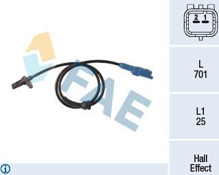 Датчик ABS FAE. Артикул 78304
