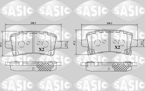 Тормозные колодки Sasic. Артикул 6216189