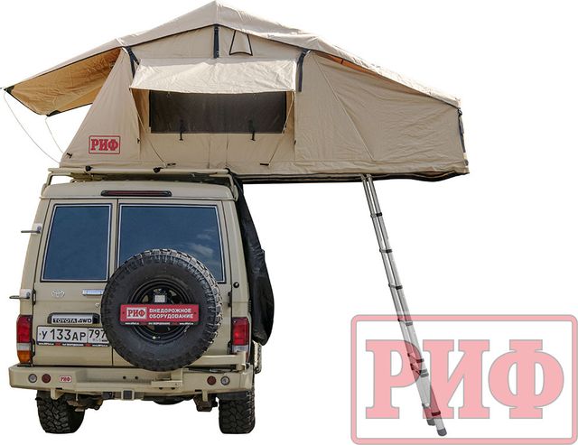 Палатка на крышу автомобиля РИФ Soft RT02-120, тент песочный. Артикул RIFRT0212060000