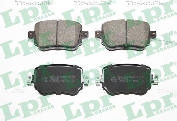 Тормозные колодки LPR задние для SEAT Alhambra II 2015-2026. Артикул 05P1986
