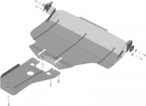 Защита Мотодор для картера и МКПП Subaru Forester III 2008-2012. Артикул 02227