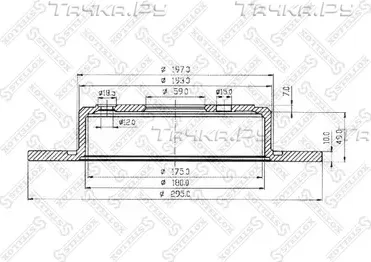 Тормозной диск Stellox. Артикул 6020-9943-SX
