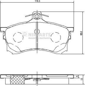 Тормозные колодки Nipparts. Артикул J3605037