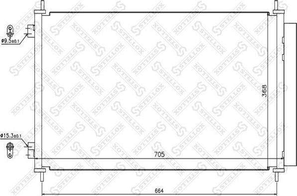 Радиатор кондиционера (конденсатор) Stellox. Артикул 10-45171-SX