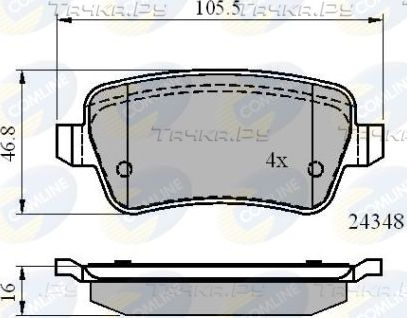 Тормозные колодки Comline Comline. Артикул CBP01630