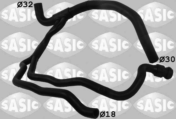 Патрубок радиатора (системы охлаждения) Sasic левый нижний для Renault Clio II 2001-2013. Артикул 3404150