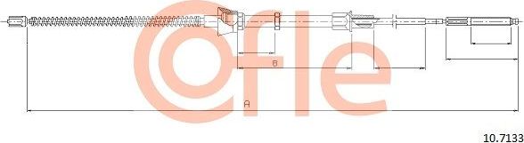 Трос ручника (тросик ручного тормоза) Cofle. Артикул 92.10.7133