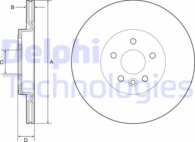Тормозной диск Delphi задний для Jaguar F-Pace 2015-2026. Артикул BG4786C