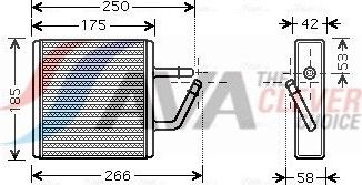 Радиатор отопителя (печки) AVA ** CLEVER FIT ** для Mazda 323 V (BA) 1994-1998. Артикул MZ6194