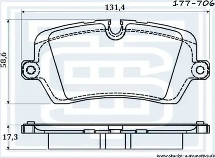 Колодки тормозные зад (Starke). Артикул 177706