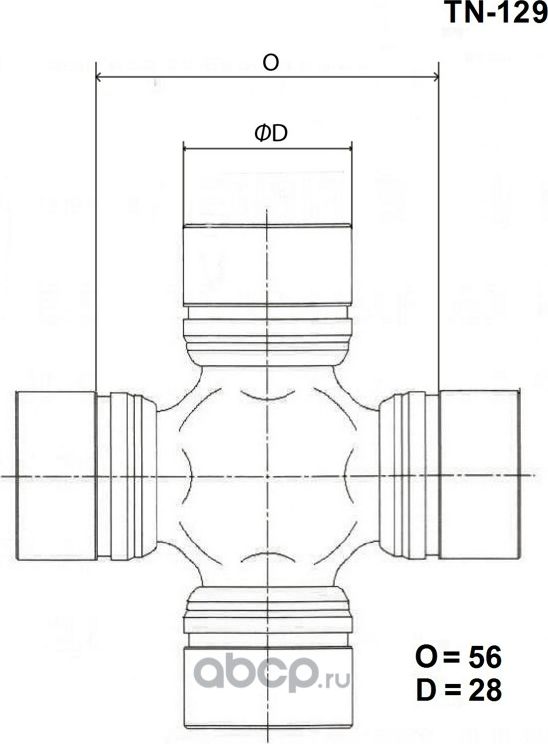 Крестовина карданного вала (Toyo). Артикул TN-129