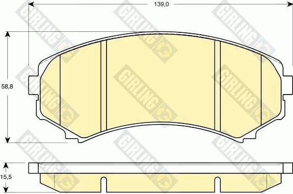 Тормозные колодки Girling. Артикул 6132469