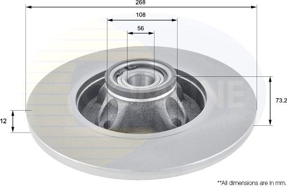 Тормозной диск Comline COATED. Артикул ADC3011