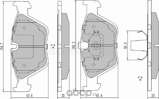 Колодки тормозные перед BMW X3 E83 04-103 E46 03- (SAT). Артикул ST34112282995