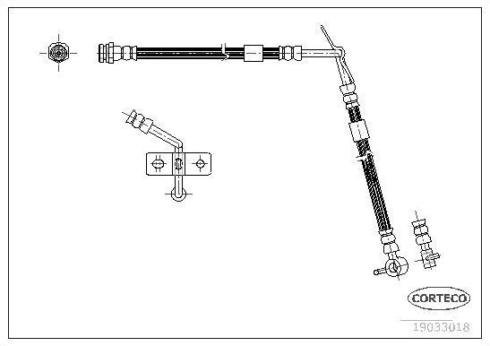 Тормозной шланг Corteco передний передний левый для Mazda Xedos 9 I 1993-2002. Артикул 19033018