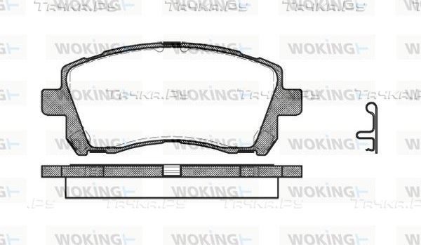Тормозные колодки Woking передние для Subaru Legacy III 1998-2003. Артикул P7553.02