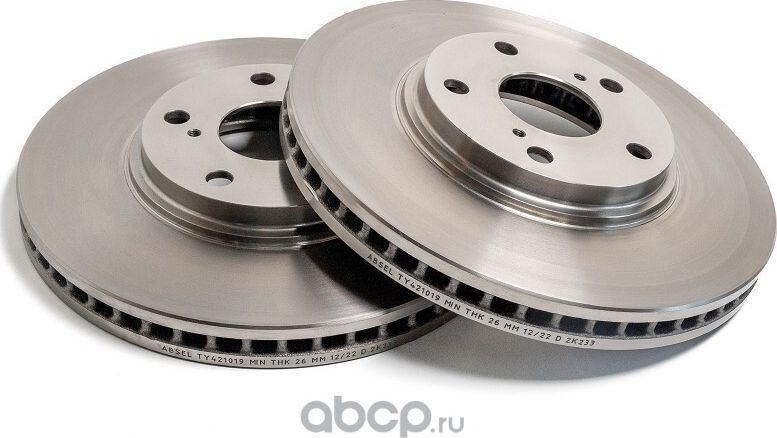 Диск тормозной передний (Absel). Артикул TY421019