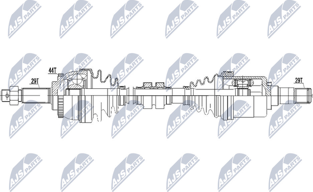 Полуось (привод в сборе, приводной вал) NTY для Nissan X-Trail T30 2001-2013. Артикул NPW-NS-060