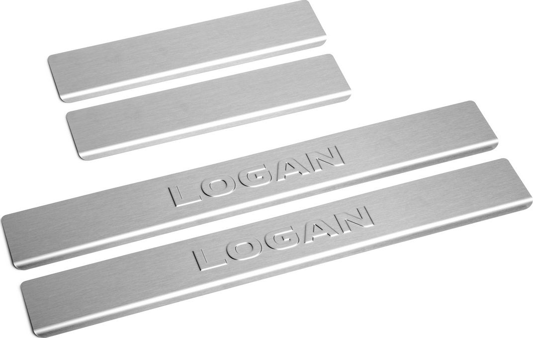 Накладки на пороги для Renault Logan II поколение рестайлинг 2018-2026. Артикул 7711548136