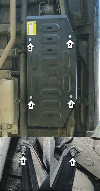 Защита Мотодор усиленная для топливного бака Hyundai Staria 2022-2026. Артикул 70909