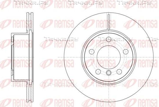 Тормозной диск Remsa передний для BMW 1 III (F40) 2012-2026. Артикул 61449.10