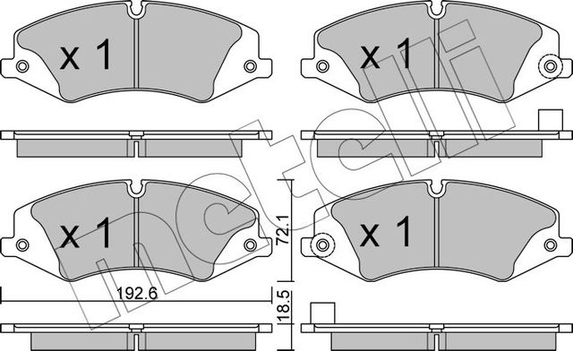 Тормозные колодки Metelli. Артикул 22-0836-6