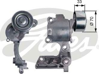 Натяжной ролик (натяжитель) приводного поликлинового ремня Gates DriveAlign®. Артикул T38411