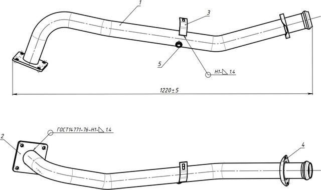 Глушитель Trialli (алюминий / сталь) для ГАЗ ГАЗель NEXT 2014-2026. Артикул ECP 0302