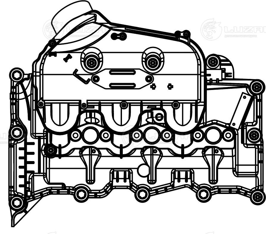 Клапанная крышка Luzar (PA 66-GF 35). Артикул LVPC 1005