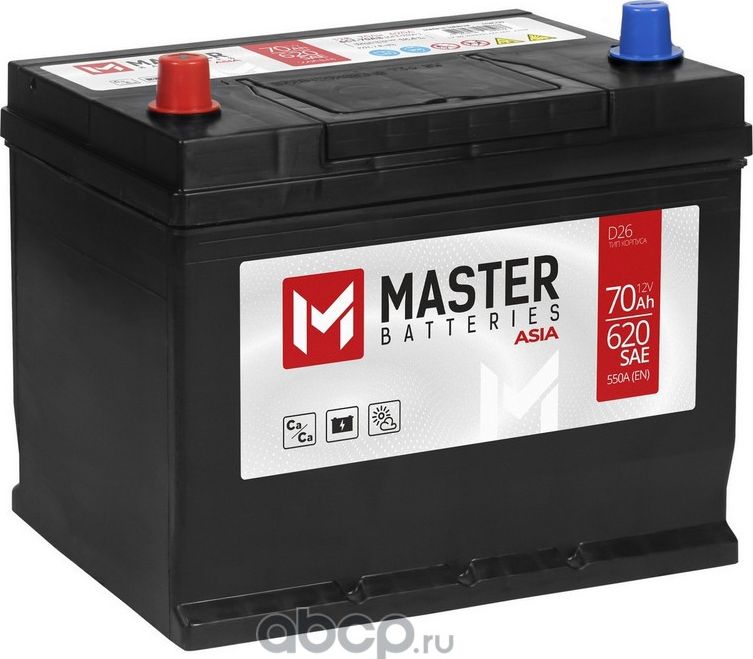 MASTER BATTERIES Asia 70Ah L+ Master Batteries. Артикул MBA701