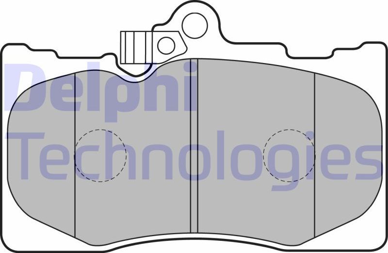 Тормозные колодки Delphi (Low-Metallic). Артикул LP2122