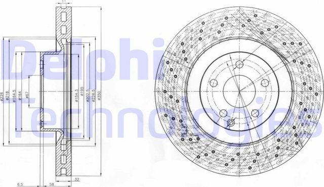 Тормозной диск Delphi. Артикул BG9057