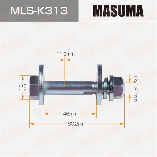 Болт с эксцентриком (MLS-K313) MASUMA. Артикул MLSK313