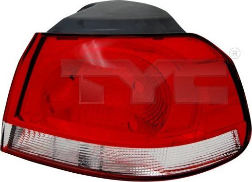 Фонарь задний TYC левый для Volkswagen Golf VI 2008-2013. Артикул 11-11434-01-2