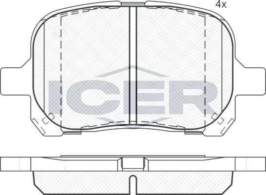 Тормозные колодки Icer передние для Lexus ES III 1996-2001. Артикул 181632